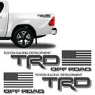 Par Adesivos Trd Off Road EUA Hilux Emblema Lateral Grafite