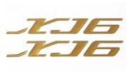Par Adesivos Yamaha Xj6 Resinados 2x15 Cms Dourado R36