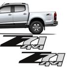 Par Adesivos Z71 4x4 S10 Silverado D20 Emblema lateral Preto