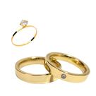 Par Aliança Casamento Reta com zircônia 4mm Tungstênio ouro 18k Par Aliança Casamento Reta com zircônia 4mm Tungstênio ouro 18k