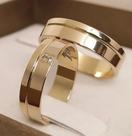 Par Aliança de Casamento Ouro 18k Sheju Joias Par Aliança de Casamento Ouro 18k Sheju Joias