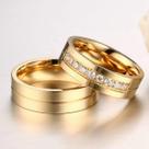 Par Alianças 6mm Com Anel Solitário Casamento Namoro Noivado