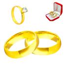 Par Alianças Abaulada Banhada Ouro 18k 6mm + Anel Solitário 2mm Ouro 18k Noivado Pedra Branca Zirconia + Caixa Porta Joias Par Alianças Abaulada Banhada Ouro 18k 6mm + Anel Solitário 2mm Ouro 18k Noivado Pedra Branca Zirconia + Caixa Porta Joias