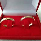 Par Alianças Casal Casamento Ouro 18 Kilates 2 gramas