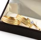 Par Alianças Casamento Banhada a ouro Diamantada + Gravação