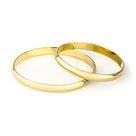 Par Alianças Casamento Ouro 18 K Namoro Noivado Tradicional Compromisso Boleadas Redonda 2.20 gramas