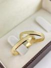 Par alianças de ouro 18k 3mm chanfradas
