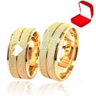 Par Alianças Moeda Banhada Ouro 18k Casamento Tradicional Noivado Anel Par Alianças Moeda Banhada Ouro 18k Casamento Tradicional Noivado Anel