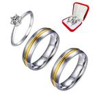 Par Alianças Prata 6mm Namoro Risco Ouro + Anel Solitário Prata 2mm Zirconia Branca Luxo Par Alianças Prata 6mm Namoro Risco Ouro + Anel Solitário Prata 2mm Zirconia Branca Luxo