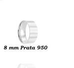 Par Alianças Prata 950 Namoro ,Compromisso 8 mm Maciça Par Alianças Prata 950 Namoro ,Compromisso 8 mm Maciça