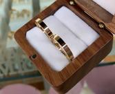 Par Alianças Quadrada 3mm 3 Gramas Ouro 18k