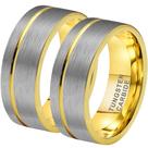 Par Alianças Tungstênio Ouro 18k Prata e Dourada 8mm Anatômica Casamento Noivado Namoro Não Risca Não Escurece Luxo Qualidade Premium Brilho Eterno