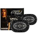 Par Alto Falante 6x9 300w Rms Bravox B4x69d 4 Ohms Diamond Prata