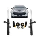 Par Amortecedor Monroe + 2 Kit Batente Peugeot 207 2008 A 2014 Dianteiro