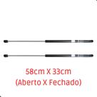 Par Amortecedor Pistão Mola 58cm X 30cm Armário Capota Fibra - UN / 2