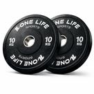 Par Anilha Olímpica Bumper 10kg One Life Sports Treino