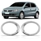 Par Aplique Moldura Farol De Milha Auxiliar Gol Voyage Saveiro G5 2009 A 2012 Cromado - Nk Brasil