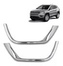 Par Aplique Moldura Jeep Compass 2016 2017 2018 Farol Milha