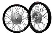 Par Aro Alumínio Roda Biz 110 Biz 125 Tambor Raio Inox