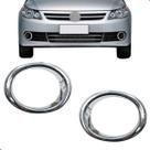 Par Aro Aplique Cromado Farol Milha Gol G5 Voyage Saveiro 2008 a 2012