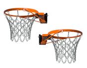 Par Aro De Basquete Oficial Retrátil Molas Rede Corrente Aço