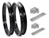 Par Aro Preto 18x1.60 18x1.85 Raiamento 4mm Fan 125