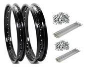 Par Aro Preto 18x1.60 18x1.85 Titan 150 Raios 4mm Tambor