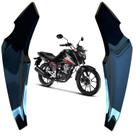 Par bananinha lateral capa farol honda cg titan fan start 160 2025 2026 preto infinito