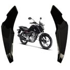 Par bananinha lateral capa farol honda cg titan fan start 160 2025 2026 preto liso