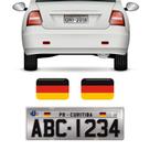 Par Bandeiras Alemanha Placa De Carro Moto Adesivo Resinado