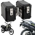 Par Baú 23l Alumínio + Suporte Lateral Xtz Lander 250 2019+