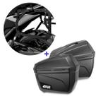 Par Baú E22 Givi + Suporte Baú Lateral Honda Nc750x 2022+ Spto609 Scam