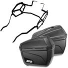 Par Baú E22 + Suporte Lateral Givi Honda Sahara300 2024+