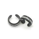 Par brinco de pressão para cartilagem folheado fake piercing argola brilhante preto prata dourado