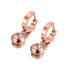 Par Brinco Feminino Ayla Banho Rosê Gold 18k Presente Luxo