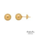 Par Brincos Adulto Infantil De Bola Ouro 18k 5mm Ou 2 Furo