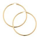Par Brincos Argola 4mm Ouro 18k 750 Par Brincos Argola 4mm Ouro 18k 750