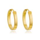 Par Brincos Argola Redondo Ouro 18k 750