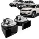 Par Buzina Compass 2012 a 2023 Am80sx H & L Conector Uscar Agudo Grave 12v Caracol 2 Terminais