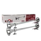 Par Buzina Marítima 74 Cm Metal Cromada Caminhão 12v 24v