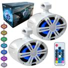 Par Caixa de Som Marinizado 800W RGB LED 7 Cores à Prova DÁgua com Controle Remoto Par Caixa de Som Marinizado 800W RGB LED 7 Cores à Prova DÁgua com Controle Remoto