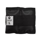 Par Caneleira Tornozeleira Emborrachada Alux Preto 5kg