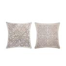 Par Capa Para Almofada Decorativa Dupla Face Estilo Grego Jacquard - 2 Peças