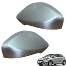 Par capa retrovisor hb20 2012 a 2019 com furo prata metal