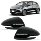 Par Capa Retrovisor HB20 2020 A 2022 C/ Furo Pisca PretaBR