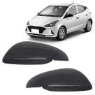Par Capa Retrovisor HB20 2020 A 2022 S/ Furo Pisca Textura