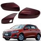 Par Capa Retrovisor Onix 2020 2021 2022 2023 2024 2025 Vermelho Carmim Com Furo Sensor Original