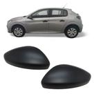 Par Capa Retrovisor Peugeot 208 2021 2022 2023 2024 Preto Fosco Original