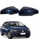 Par Capa Retrovisor Volkswagen Virtus 2018 2019 2020 2021 2022 2023 2024 Azul Night Original
