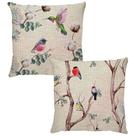 Par Capas Almofada Sarja Campestre Varanda 45x45